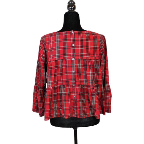 Madewell Scarlet Checkered Blouse - Picture 4 of 10